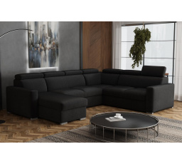 Sedacia súprava Petrit U ľavá Kronos čierna