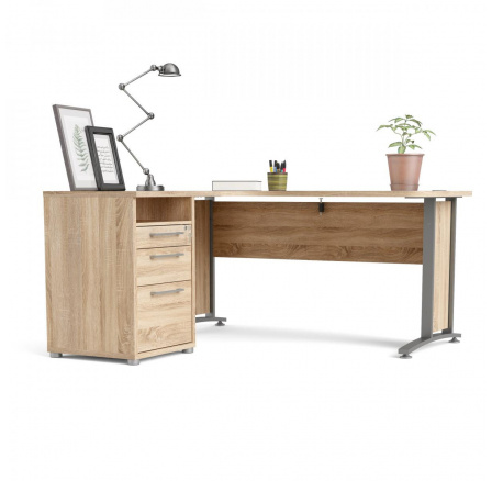 Písací stôl OFFICE 80400/44, Dub sonoma/Sivá Písací stôl OFFICE 80400/44, Dub sonoma/Sivá