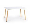 Jedálenský stôl SOCRATES 120, biely/bukový