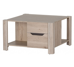 DESJO 41 - KONFERENČNÝ STÔL S 2 STOLMI dub san remo / hnedý (SZ) (K150-Z)