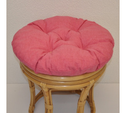 Poduška na ratanovú taburetku priemer 40 cm - malinový melír