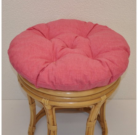 Poduška na ratanovú taburetku priemer 40 cm - malinový melír