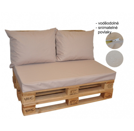 Podložky pod paletový nábytok odolné voči vode - farba svetlo béžová