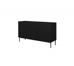 Komoda Nicole, matná čierna / čierne nohy