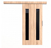 Posuvné dvere na stenu HERS 76 Sonoma+Black Lacobel