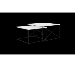 Konferenčný stolík 2v1 Licco Čierny+Biely Lesk