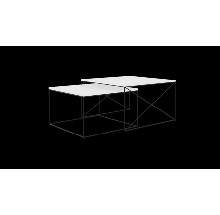 Konferenčný stolík 2v1 Licco Čierny+Biely Lesk