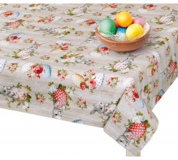 Veľkonočný obrus vajíčka so zajačikom