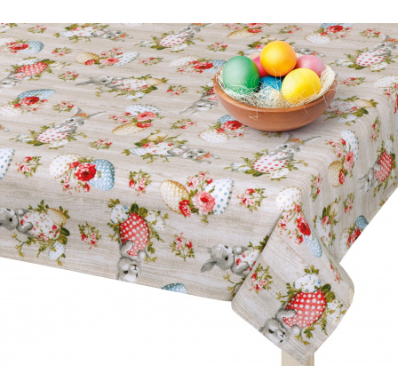 Veľkonočný obrus vajíčka so zajačikom