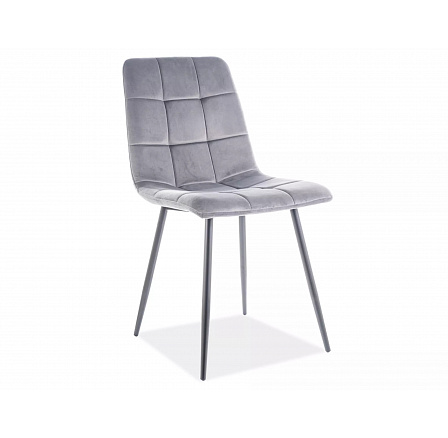 Jedálenská stolička MILA Velvet, sivá Bluvel 14