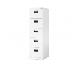 Kovová kartotéková skriňa SARA V5, 460 x 1630 x 620 mm, biela