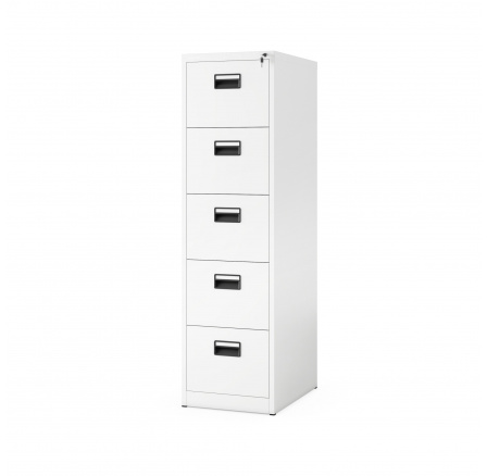 Kovová kartotéková skriňa SARAN V5, 460 x 1630 x 620 mm, biela Kovová kartotéková skriňa SARAN V5, 460 x 1630 x 620 mm, biela