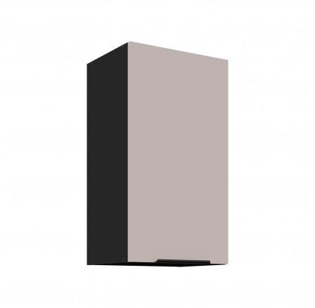 Horná skrinka ARONA - 40 G-72 1F, Čierna mat/Kašmír