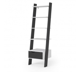 Regál RETRO 385, Biela/Čierna