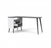 Písací stôl RETRO 450, Biela/Čierna
