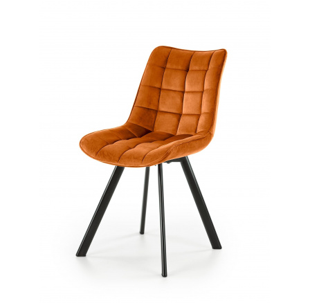 Jedálenská stolička K332 VELVET, Škoricová/ Bluvel 4215/Čierna