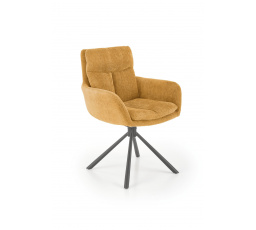 Jedálenská otočná stolička K495, horčicová/čierna