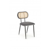 Jedálenská stolička K503, sivá/ratanová/čierna