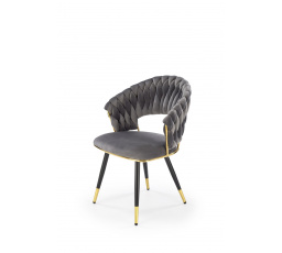 Jedálenská stolička K551, sivá/čierna/zlatá