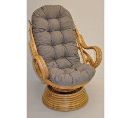 Vankúš na kreslo Swivel sivé zvýraznenia