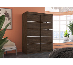 Šatní skriňa s posuvnými dverami LUFT 150 Choco+Choco