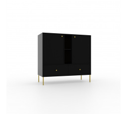 Komoda 2D 2S 2P Tili Čierna+Čierna