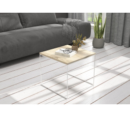 Konferenčný stolík ELENA 50x50 Biela+Sonoma