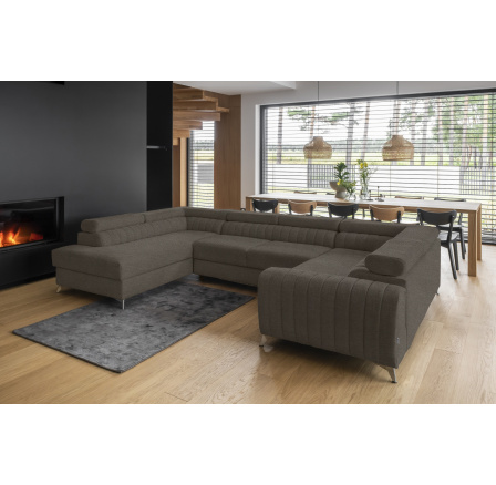 Rohová sedacia súprava v tvare U LOUIS, Vero 18 ľavá