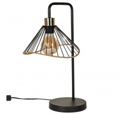 Lampa stołowa Anel czarna/ rattan