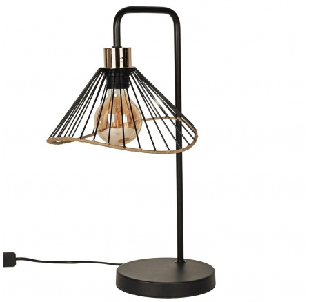 Stolná lampa Anel čierna/ratan