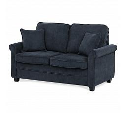 Rozkladacia pohovka s matracom, 2-miestna, poťah manšestrová čierna látka