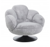 Otočné relaxačné kreslo tk. futerková šedá FR8-FXJG